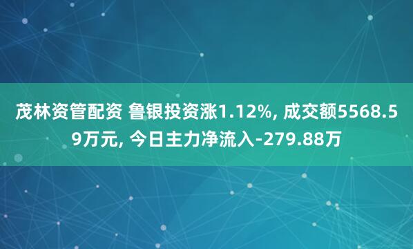 茂林资管配资 鲁银投资涨1.12%, 成交额5568.59万元, 今日主力净流入-279.88万