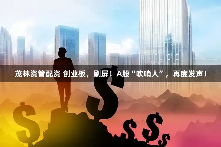 茂林资管配资 创业板，刷屏！A股“吹哨人”，再度发声！